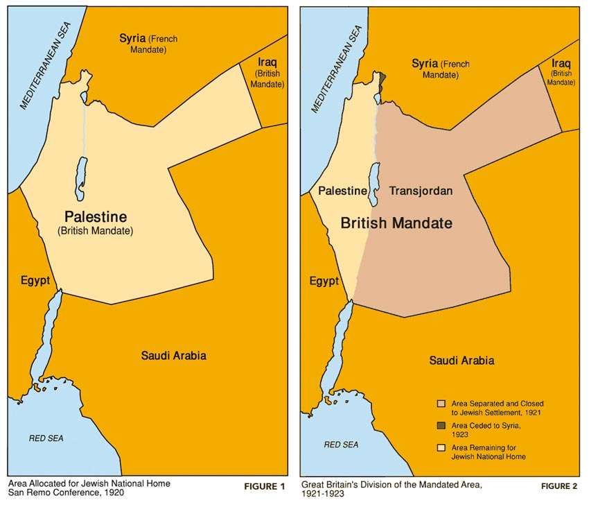 British Mandate map Illustrations