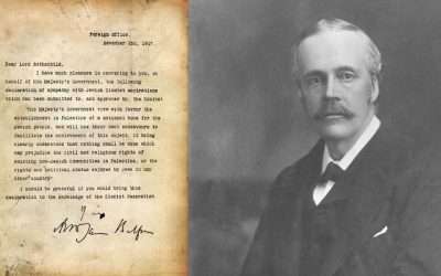 Centenary of the Mandate for Palestine: Part 1 – The Balfour Declaration