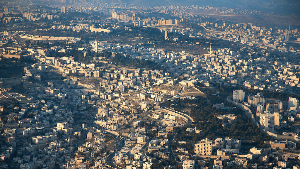 Aerial view of East Jerusalem