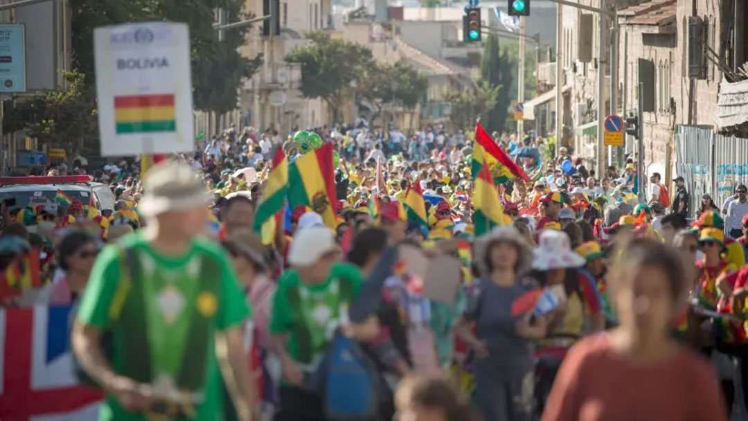 parade in central Jerusalem