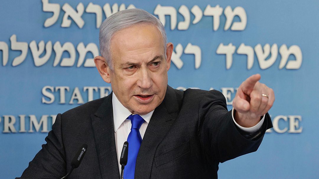 Israeli prime minister Benjamin Netanyahu during a press conference in March 2024. | Photo: Flash90