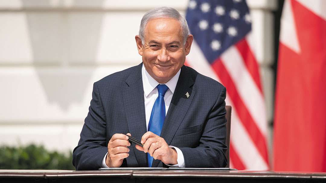 PM Benjamin Netanyahu at the White House in Washington, DC.