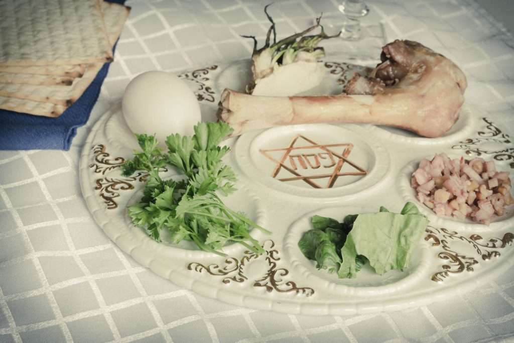 Typical Sedar plate used during the feast of Passover