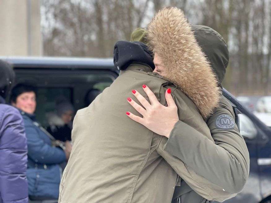 Jewish Ilja Saying Goodbye to his family in Ukraine